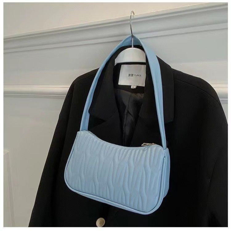 Women’s Underarm Bag – Korean-Style Pleated Shoulder Tote, INS Hot Style