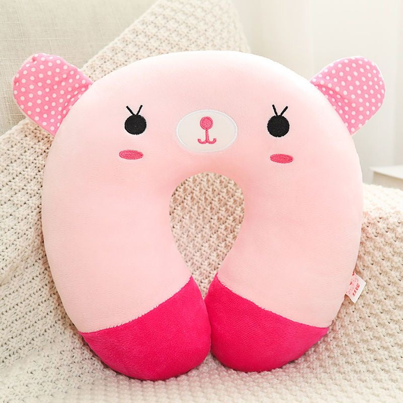 Cute U-Shaped Pillow for Office Naps – Neck Support Travel Pillow, Cartoon Airplane Design, Ergonomic Neck Cushion