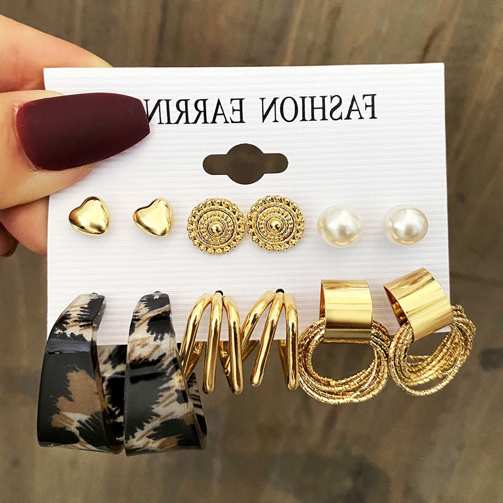 Vintage Pearl Wrap Earring Set