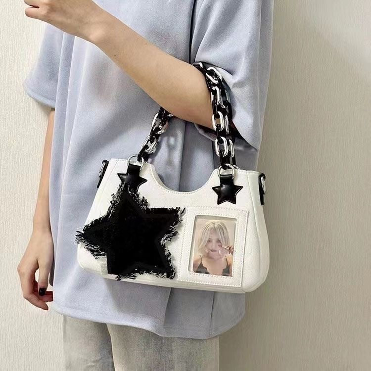 New Original Vintage-Inspired Denim Bag – Y2K Japanese Street Style Shoulder, Handheld, and Crossbody Bag for Trendy Girls"
