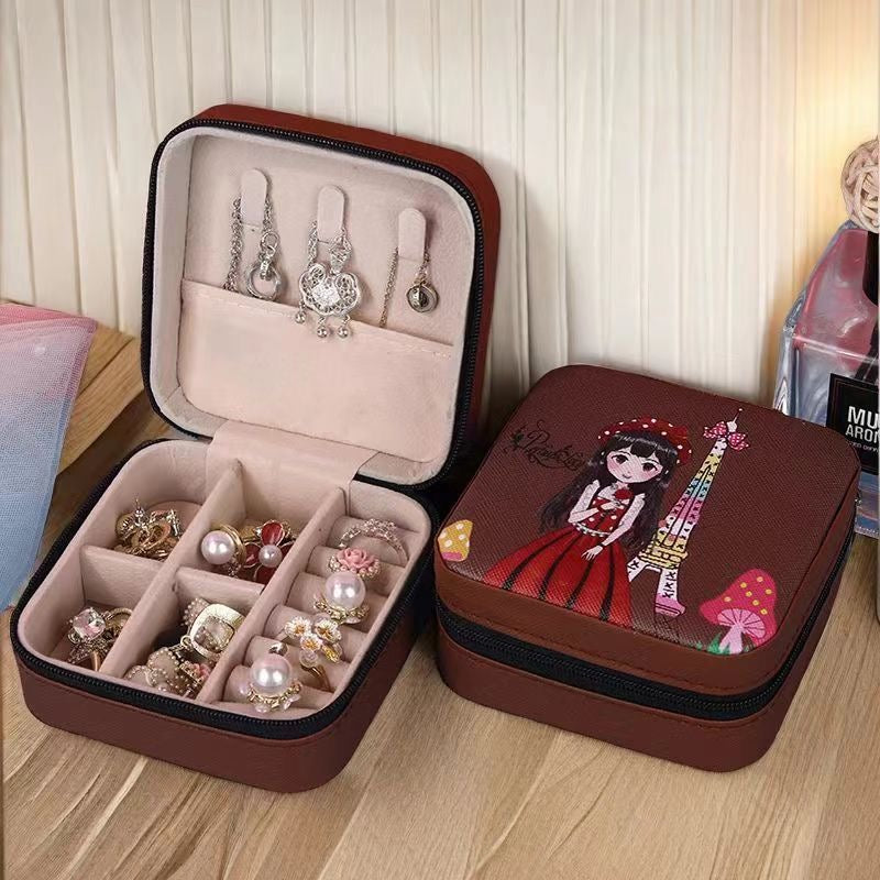 Portable Jewelry Storage Box – Earrings, Rings, Necklaces Organizer