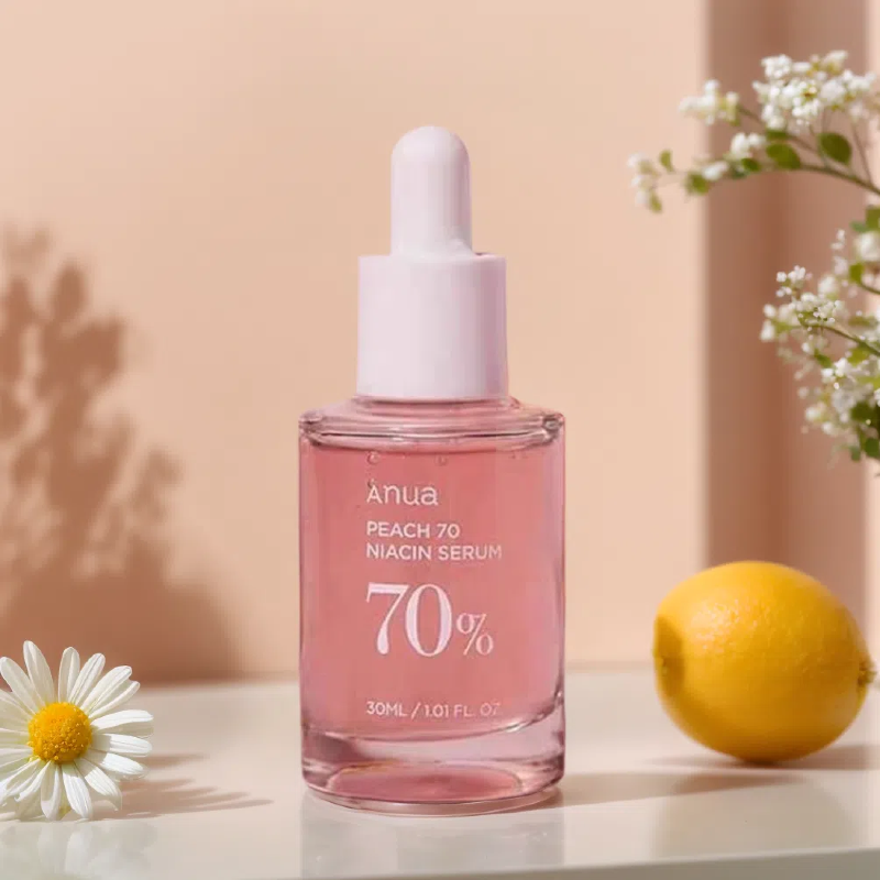 Anua Peach 70% Essence with Niacinamide - Brightening, Dark Spot Improvement, Moisturizing, and Skin Tone Enhancing