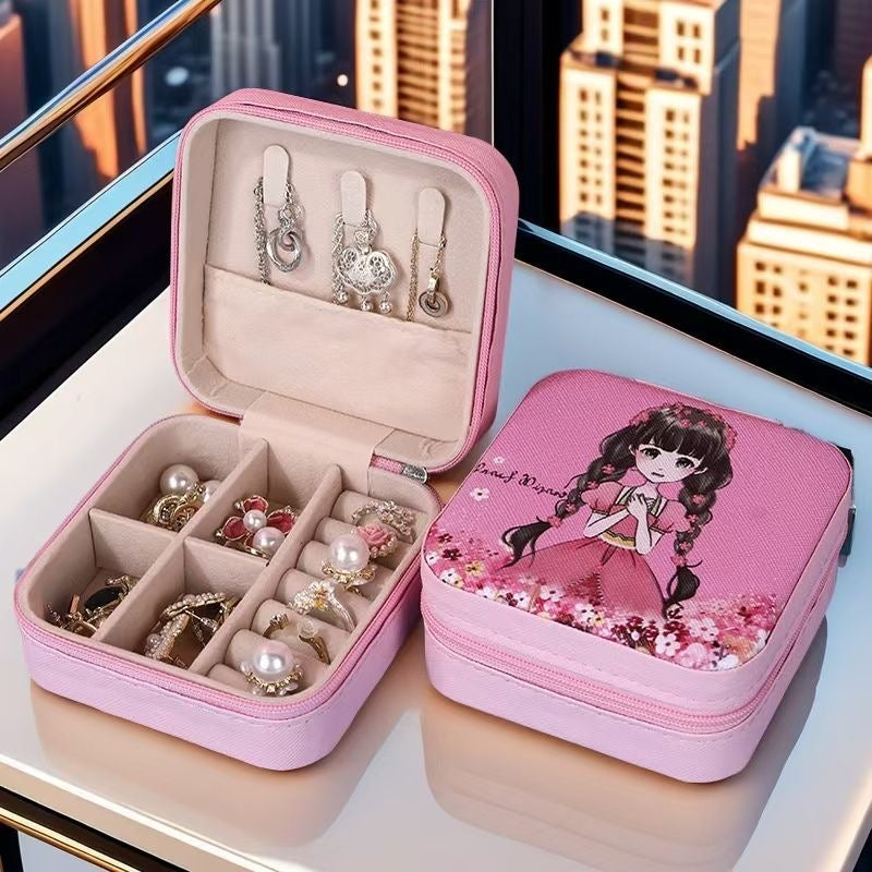 Portable Jewelry Storage Box – Earrings, Rings, Necklaces Organizer