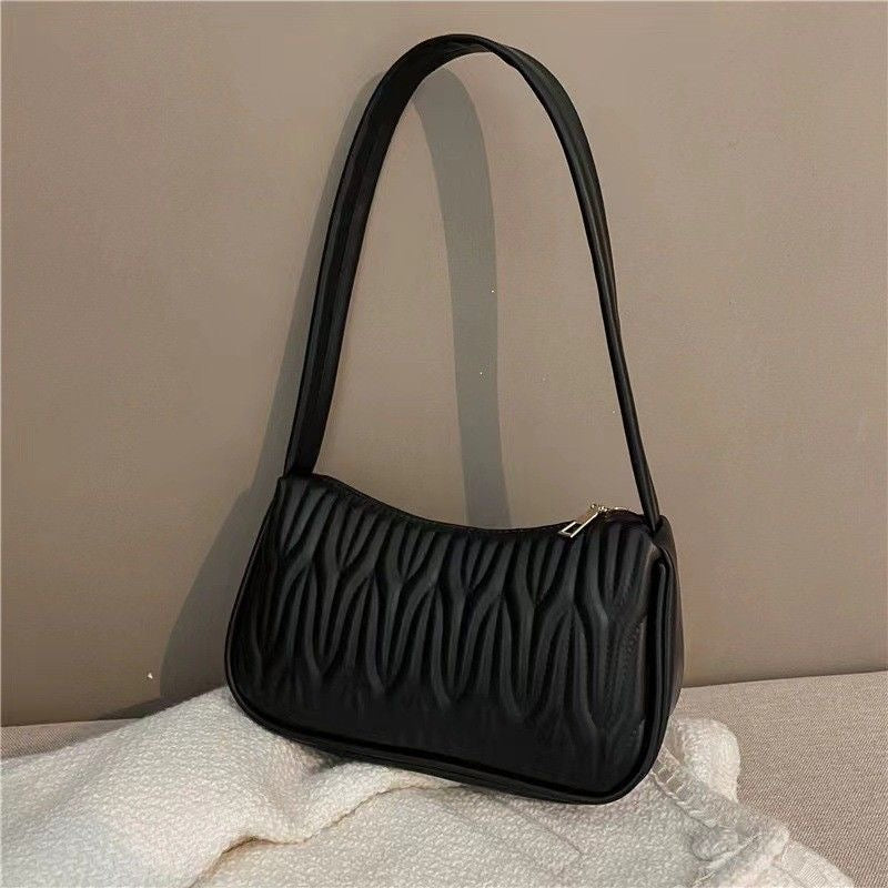Women’s Underarm Bag – Korean-Style Pleated Shoulder Tote, INS Hot Style