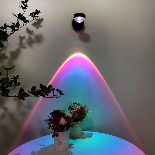 Wireless Rechargeable Spotlight with Remote – No Wires, No Drilling, Sunset Ambiance Wall Light for Home Use