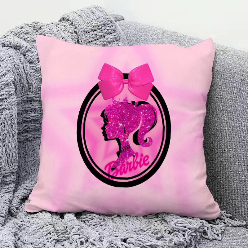 Barbie Pillow Plush Decor – INS Style Sofa and Bedroom Cushion, Removable and Washable, Super Soft Headrest and Car Seat Pad
