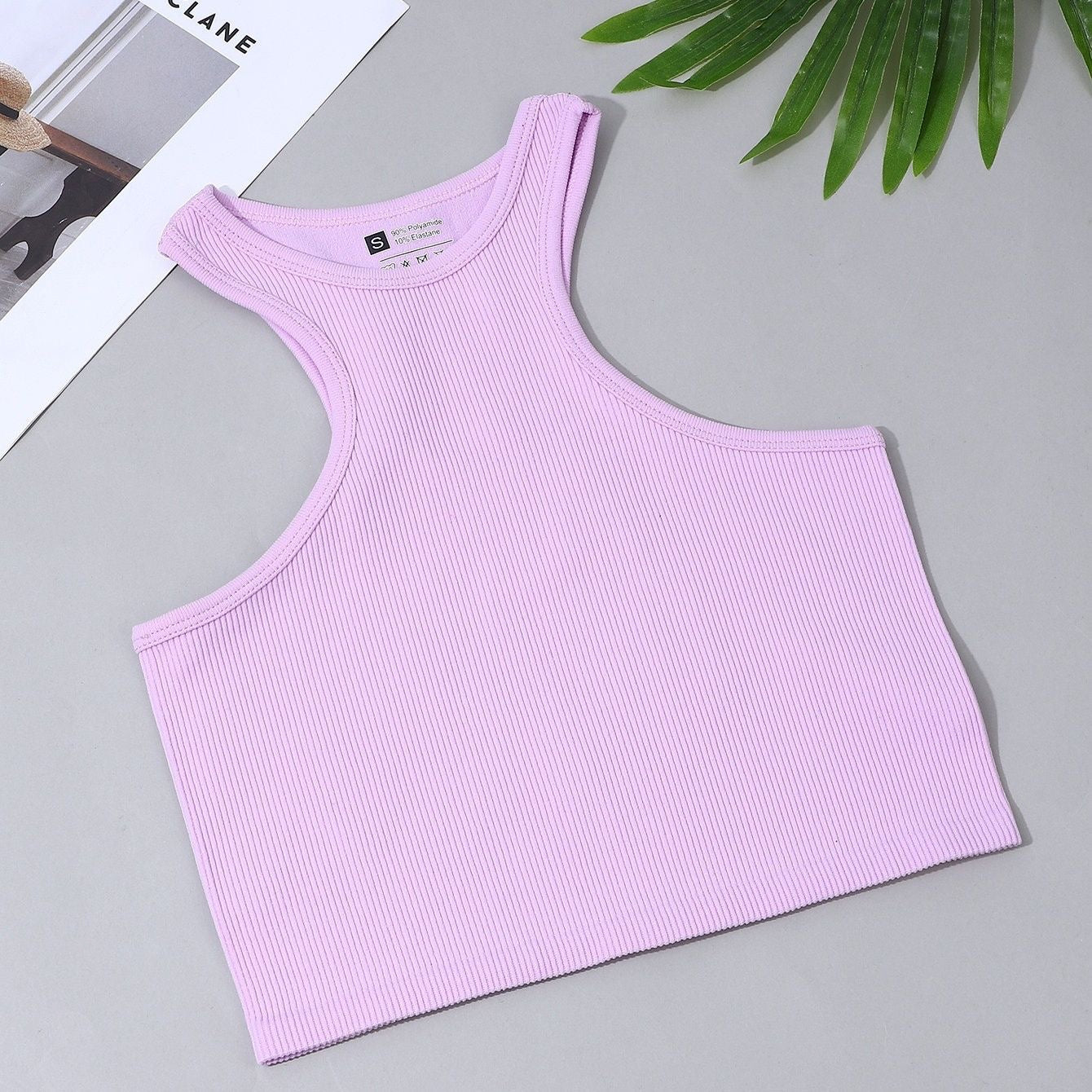 Hot-Selling Yoga Ribbed Tank Top – Quick-Dry Racerback Sports Bra