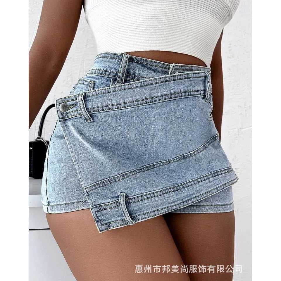 New 2023 Summer European and American Street Style Denim Wide-Legged Pants for Women, Denim Jeans Wholesale and Franchise