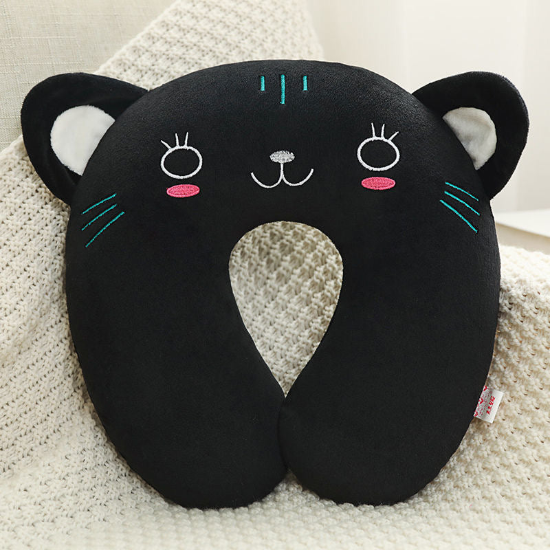 Cute U-Shaped Pillow for Office Naps – Neck Support Travel Pillow, Cartoon Airplane Design, Ergonomic Neck Cushion