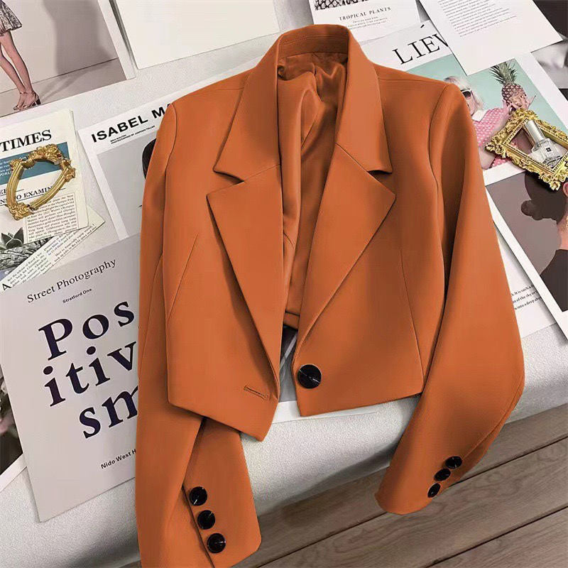 New Short Blazer for Women – Stylish, Slimming Fit Jacket for Petite Figures, Perfect for Spring & Autumn