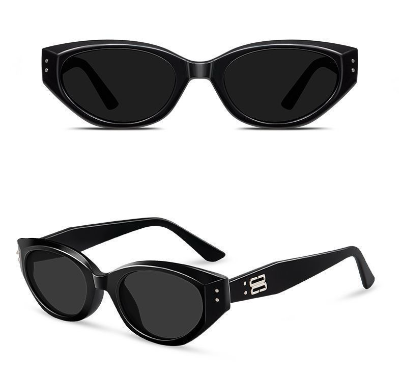 Luxury Black Cat-Eye Sunglasses