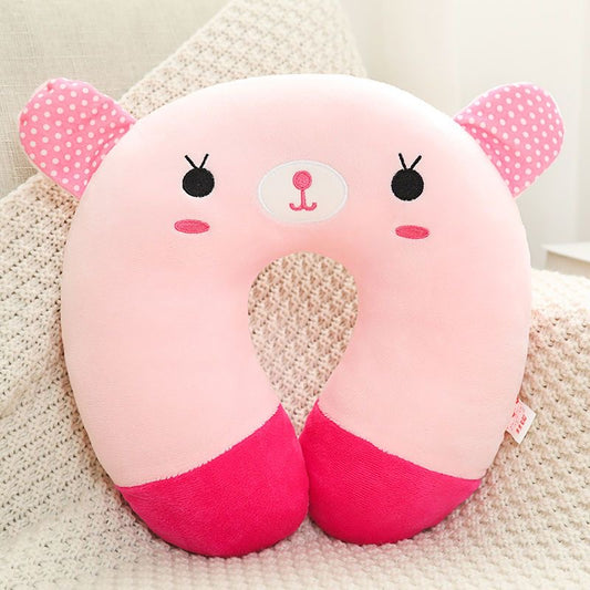 Cute U-Shaped Pillow for Office Naps – Neck Support Travel Pillow, Cartoon Airplane Design, Ergonomic Neck Cushion