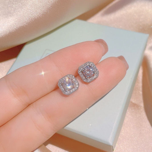 Moissanite Ring Set with Necklace Pendant & Earrings - Luxury 3-Piece Jewelry Set for Women - 2024 New Trend