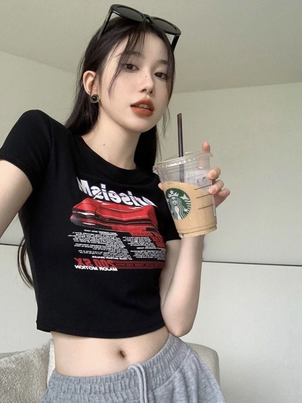 Tokyo Racer Graphic Cotton Crop Top T-Shirt for Women – Summer 2022