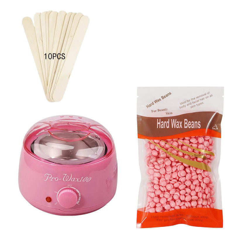 Full Body Waxing Kit – 6-Piece Set with Wax Warmer, 4 Bags of Wax Beans, and 10 Wax Applicator Sticks