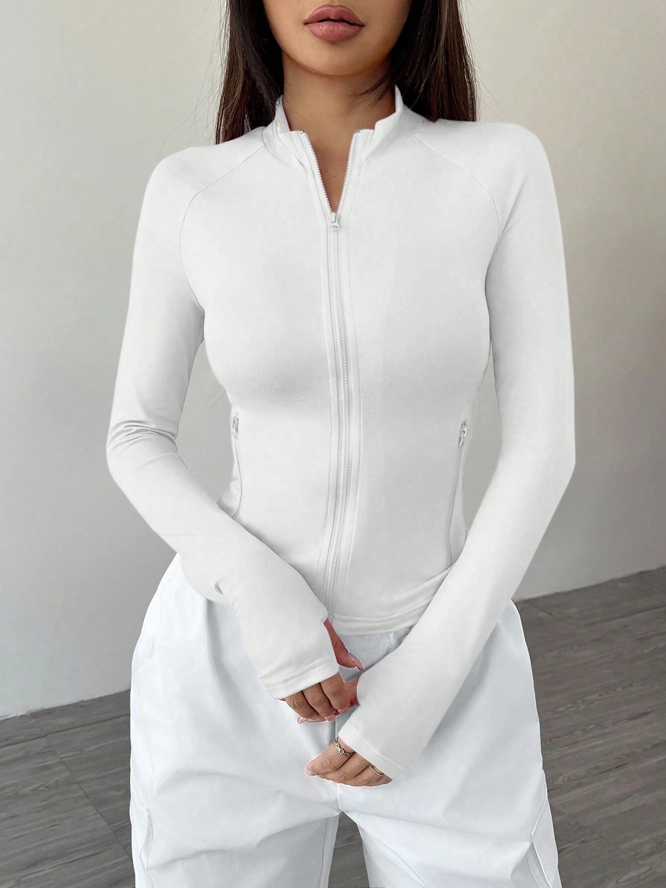 Women's Long Sleeve Sun Protection Zip-Up Jacket - Spring/Summer 2025 Slim Fit Sports & Yoga Top