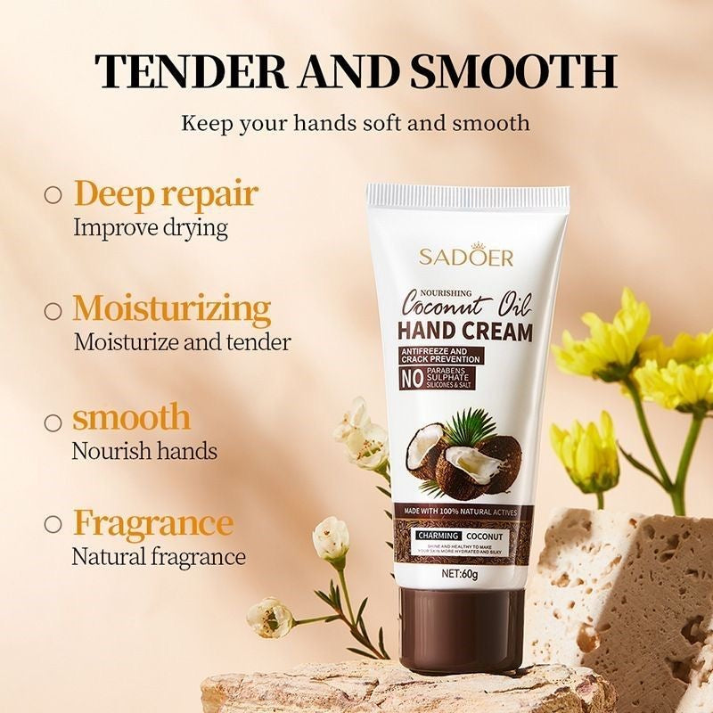Coconut Hand Cream – Hydrating & Anti-Cracking Moisturizer