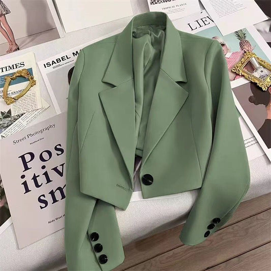 New Short Blazer for Women – Stylish, Slimming Fit Jacket for Petite Figures, Perfect for Spring & Autumn