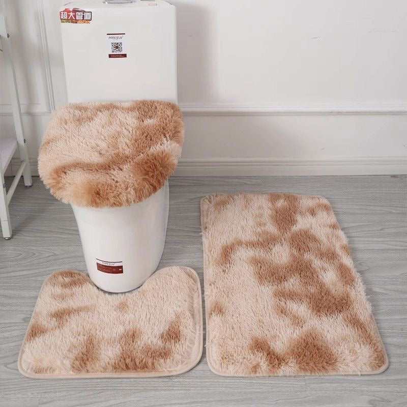 Hot-Selling Cross-Border Bathroom Set, Non-Slip Toilet Mats, Water-Absorbent Bath Mat Set