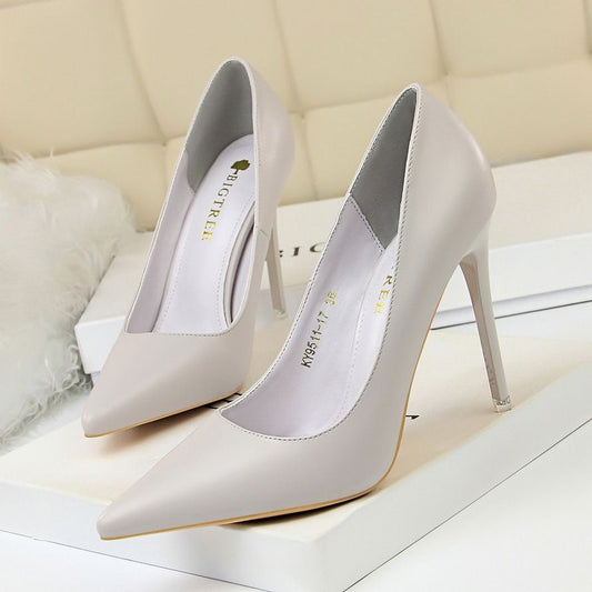 2024 Korean Fashion Women’s High Heels – Slim Stiletto Pointed Toe Pumps