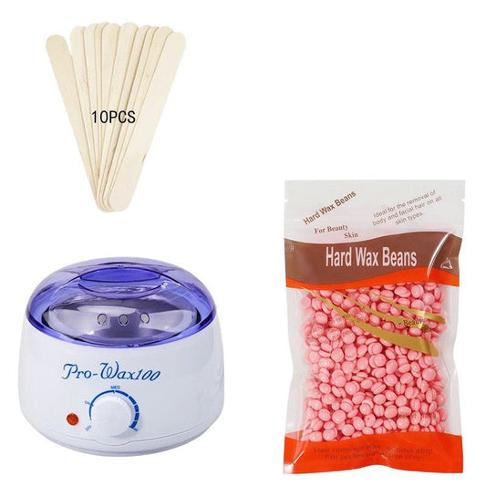 Full Body Waxing Kit – 6-Piece Set with Wax Warmer, 4 Bags of Wax Beans, and 10 Wax Applicator Sticks