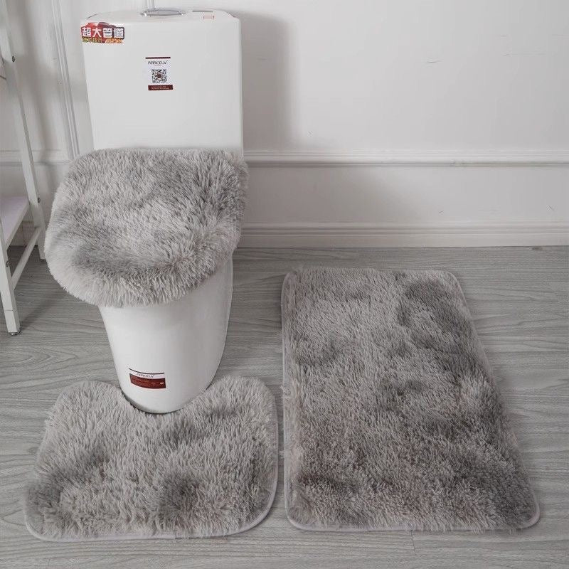 Hot-Selling Cross-Border Bathroom Set, Non-Slip Toilet Mats, Water-Absorbent Bath Mat Set
