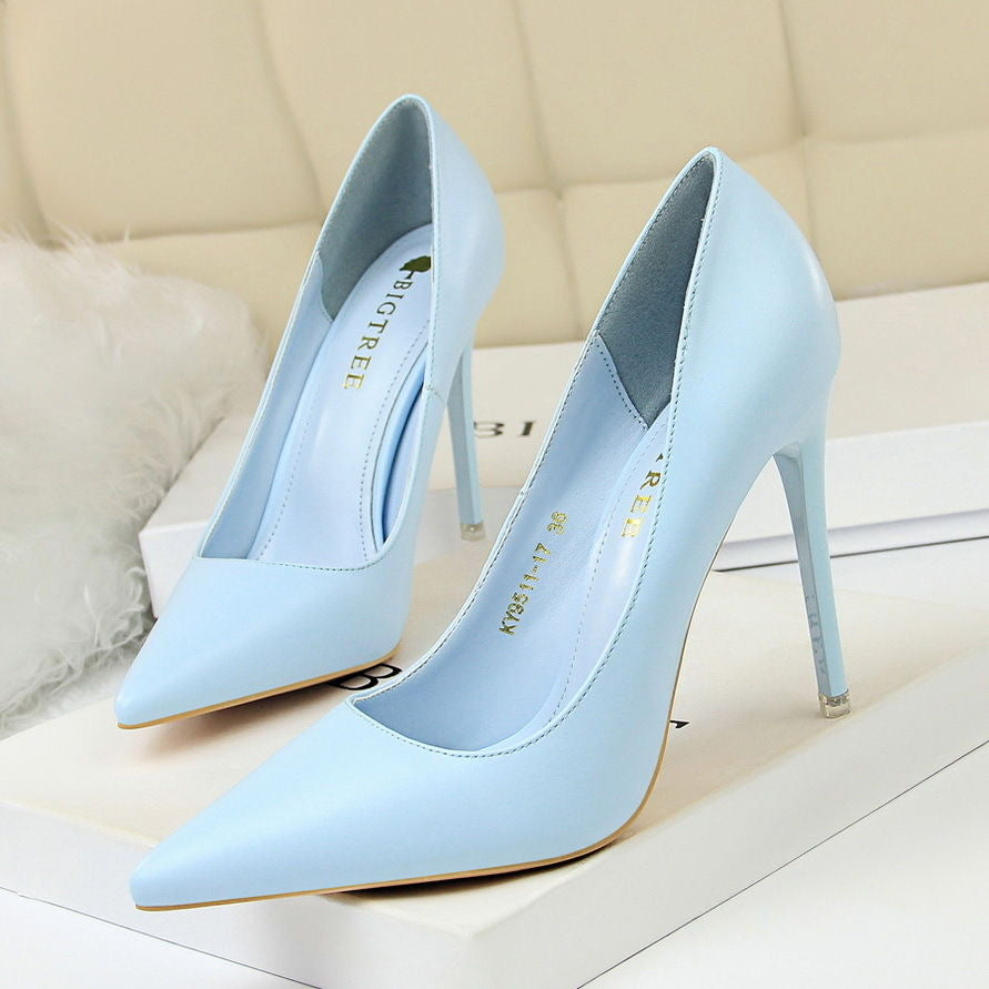2024 Korean Fashion Women’s High Heels – Slim Stiletto Pointed Toe Pumps