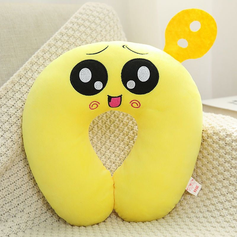 Cute U-Shaped Pillow for Office Naps – Neck Support Travel Pillow, Cartoon Airplane Design, Ergonomic Neck Cushion