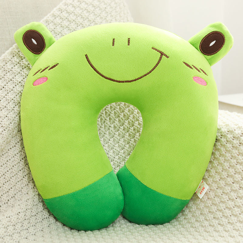 Cute U-Shaped Pillow for Office Naps – Neck Support Travel Pillow, Cartoon Airplane Design, Ergonomic Neck Cushion