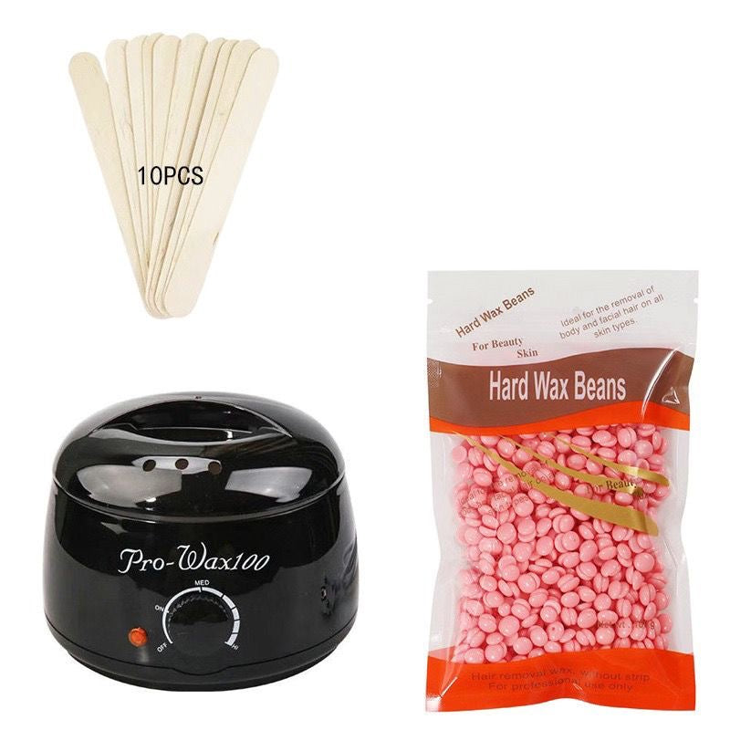 Full Body Waxing Kit – 6-Piece Set with Wax Warmer, 4 Bags of Wax Beans, and 10 Wax Applicator Sticks