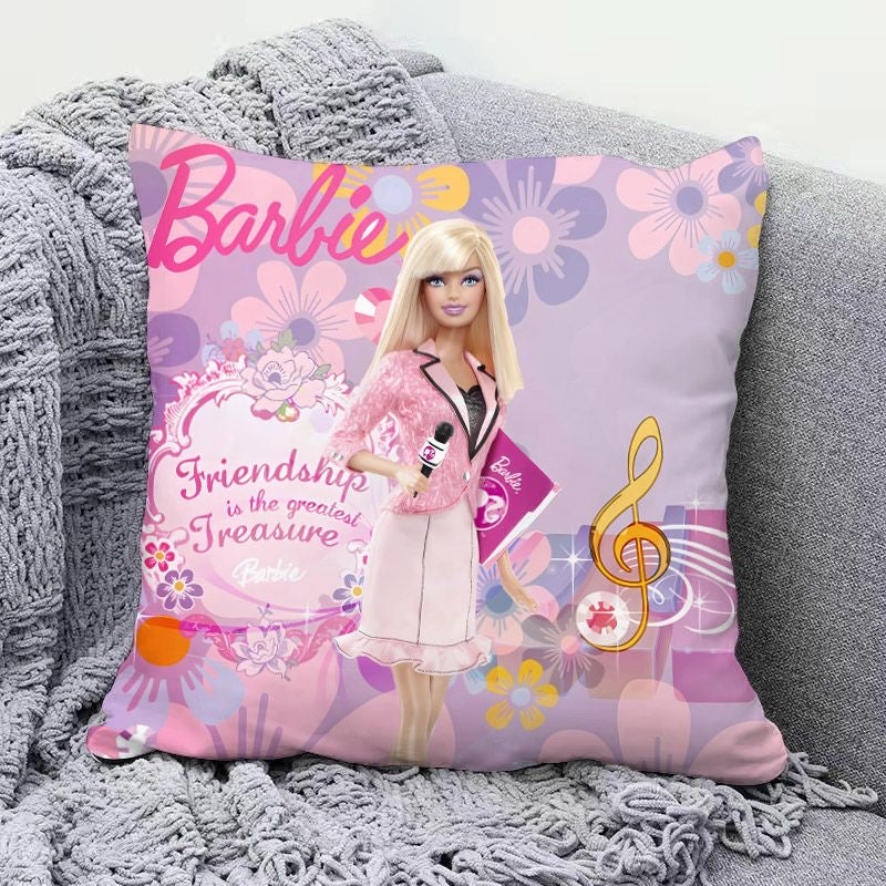Barbie Pillow Plush Decor – INS Style Sofa and Bedroom Cushion, Removable and Washable, Super Soft Headrest and Car Seat Pad