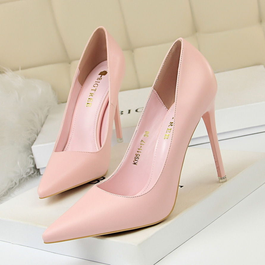 2024 Korean Fashion Women’s High Heels – Slim Stiletto Pointed Toe Pumps
