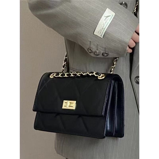 Quilted Chain Shoulder Bag for Women – 2025 New Korean Style Small Square Crossbody