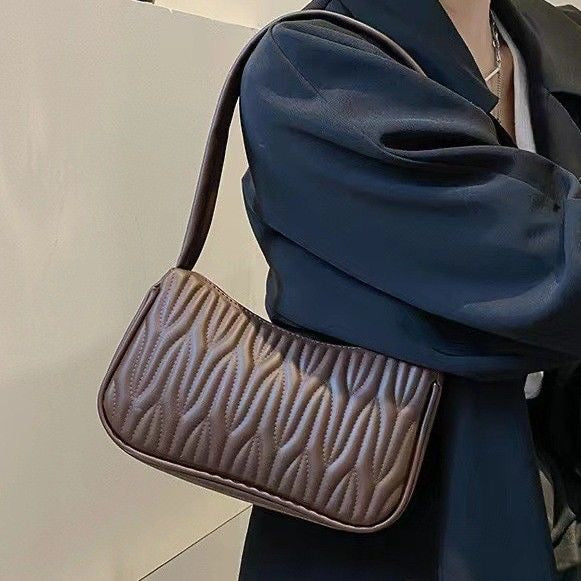 Women’s Underarm Bag – Korean-Style Pleated Shoulder Tote, INS Hot Style