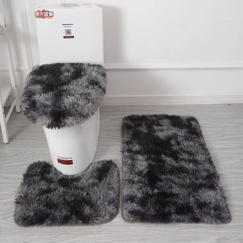 Hot-Selling Cross-Border Bathroom Set, Non-Slip Toilet Mats, Water-Absorbent Bath Mat Set