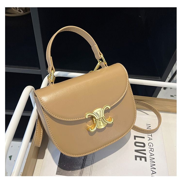 Spring/Summer Candy Color Saddle Handbag for Women
