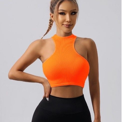 Hot-Selling Yoga Ribbed Tank Top – Quick-Dry Racerback Sports Bra