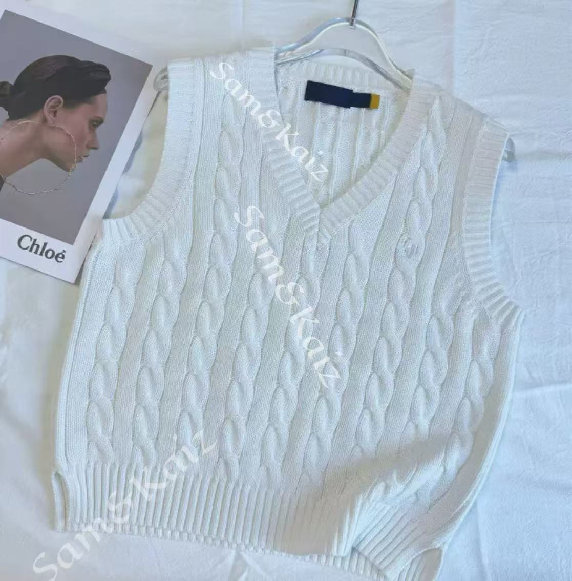 Cable Knit V-Neck Sweater – Soft & Stylish